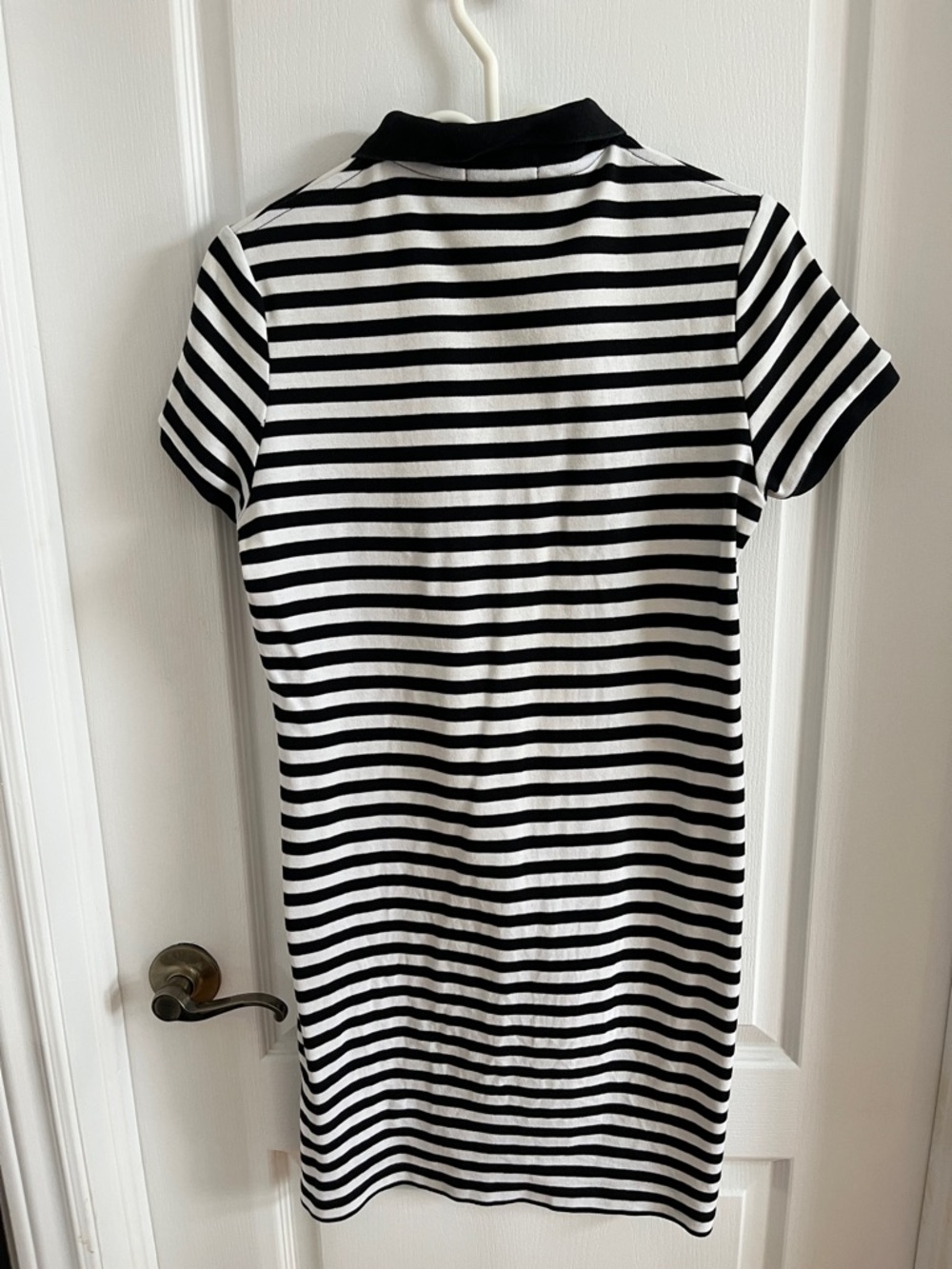 Ralph Lauren Black & White Striped Polo Shirt Dress - Picture 2 of 2